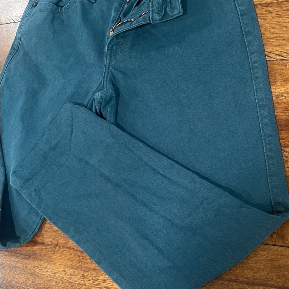 Levi's Mid Rise Skinny Jeans Size 6M Rare Dark Teal Green black silver tab - Picture 2 of 12
